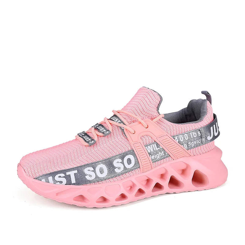 Metelo Women's Relieve Foot Pain Cushioning Walking Shoes - Gray Pink