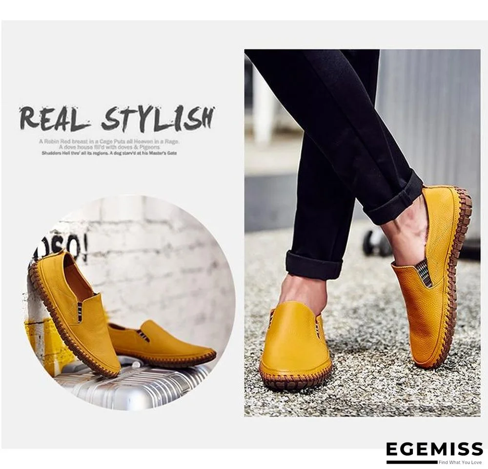 Leather Men Shoes Slip On Shoes Leather Loafers Mens Moccasins Shoes Italian Designer Shoes | EGEMISS