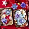 12PCS Diamond Painting Snowflakes Double Sided Keychain