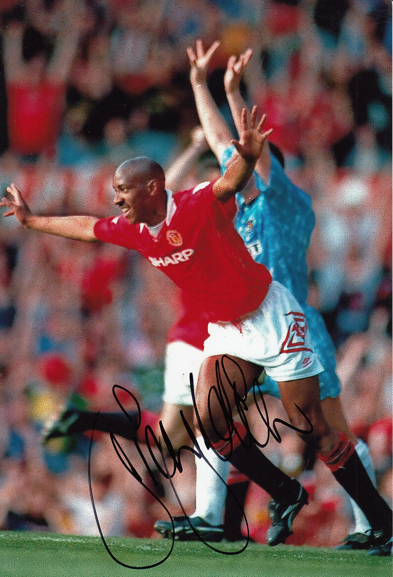 Manchester United Hand Signed Dion Dublin Photo Poster painting 12x8.