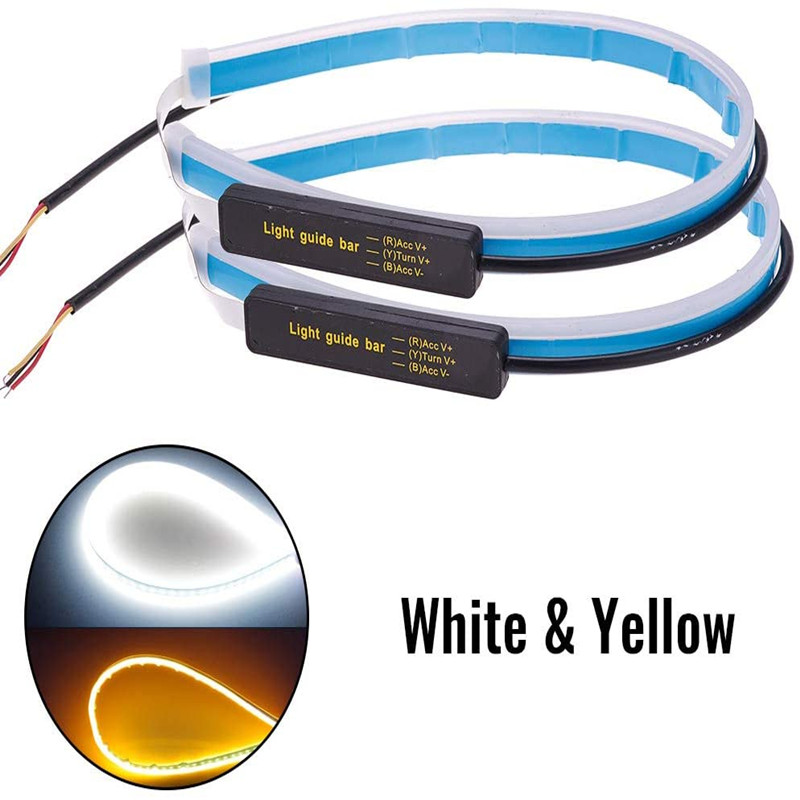 

60cm Two-color Led Water Lamp Car Decoration Light Turn Signal Lights 24V, 501 Original