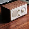 Retro walnut wood radio Bluetooth speaker