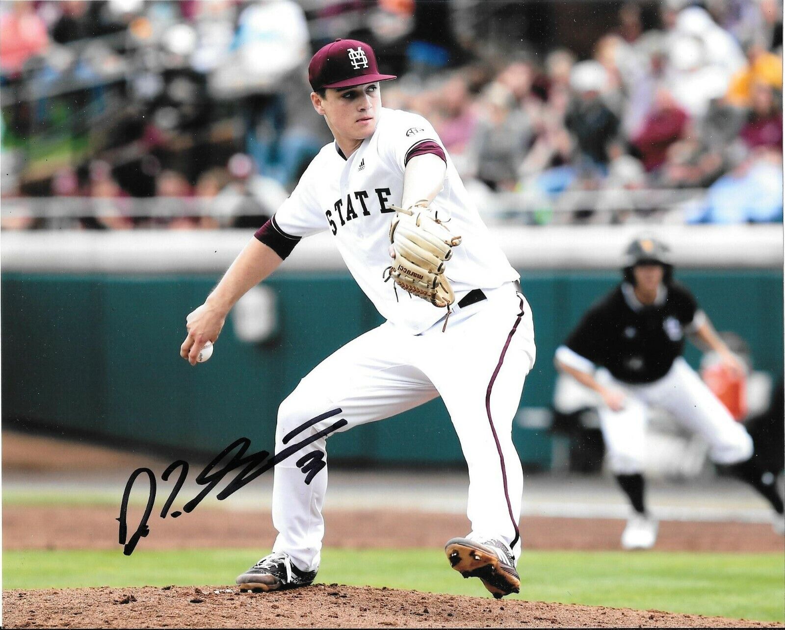 J.T. JT GINN HAND SIGNED MISSISSIPPI STATE BULLDOGS 8X10 Photo Poster painting W/COA