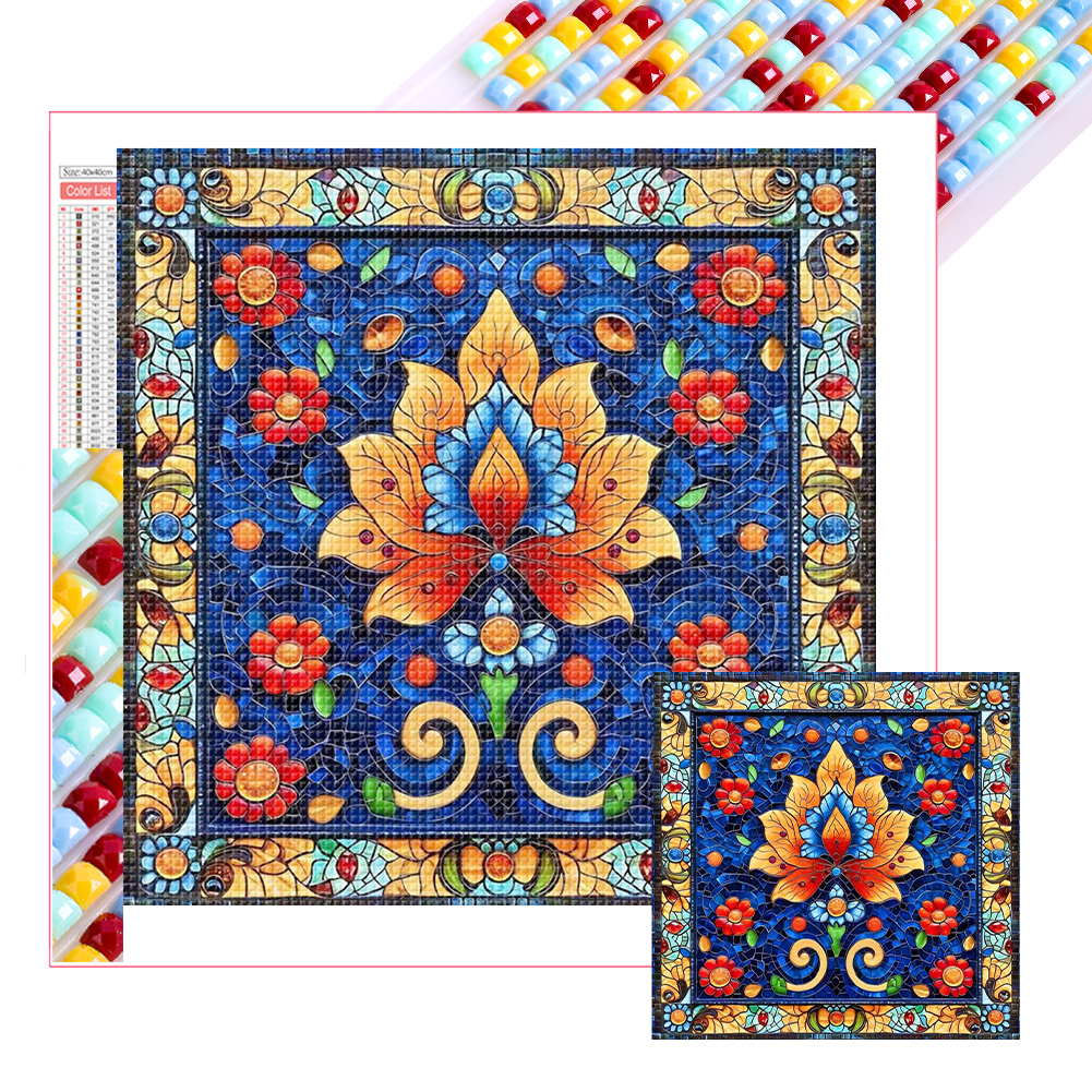 Bright Mandala 40*40cm(picture) full square drill diamond painting