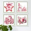 12pcs Christmas Decorations-11CT Stamped Cross Stitch Set 12.5*12.5cm/4.92*4.92in tapestrymarket