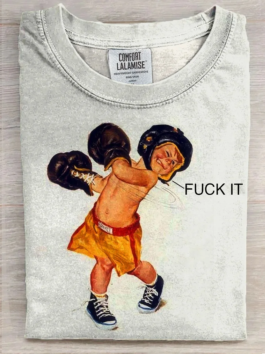 Eagerlys  Fuck It Little Boxer T-shirt Eagerlys