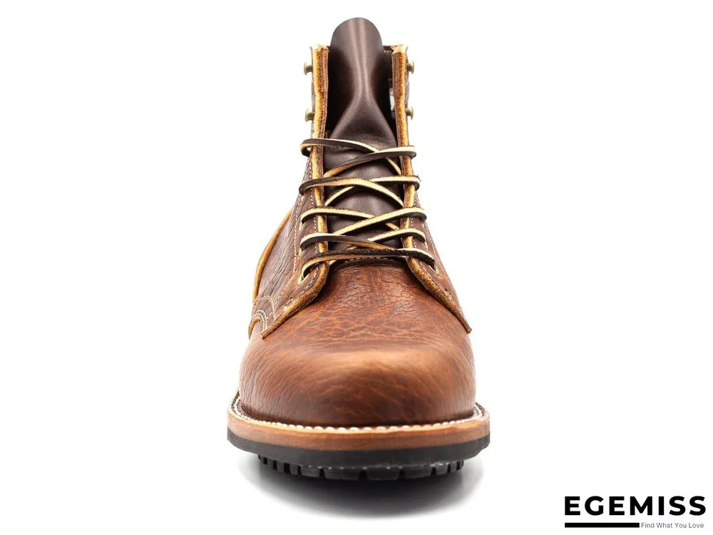 Cow Split Leather Men Boots Comfortable Boots Men Footwear Rubber Ankle Boots Men's Shoes | EGEMISS