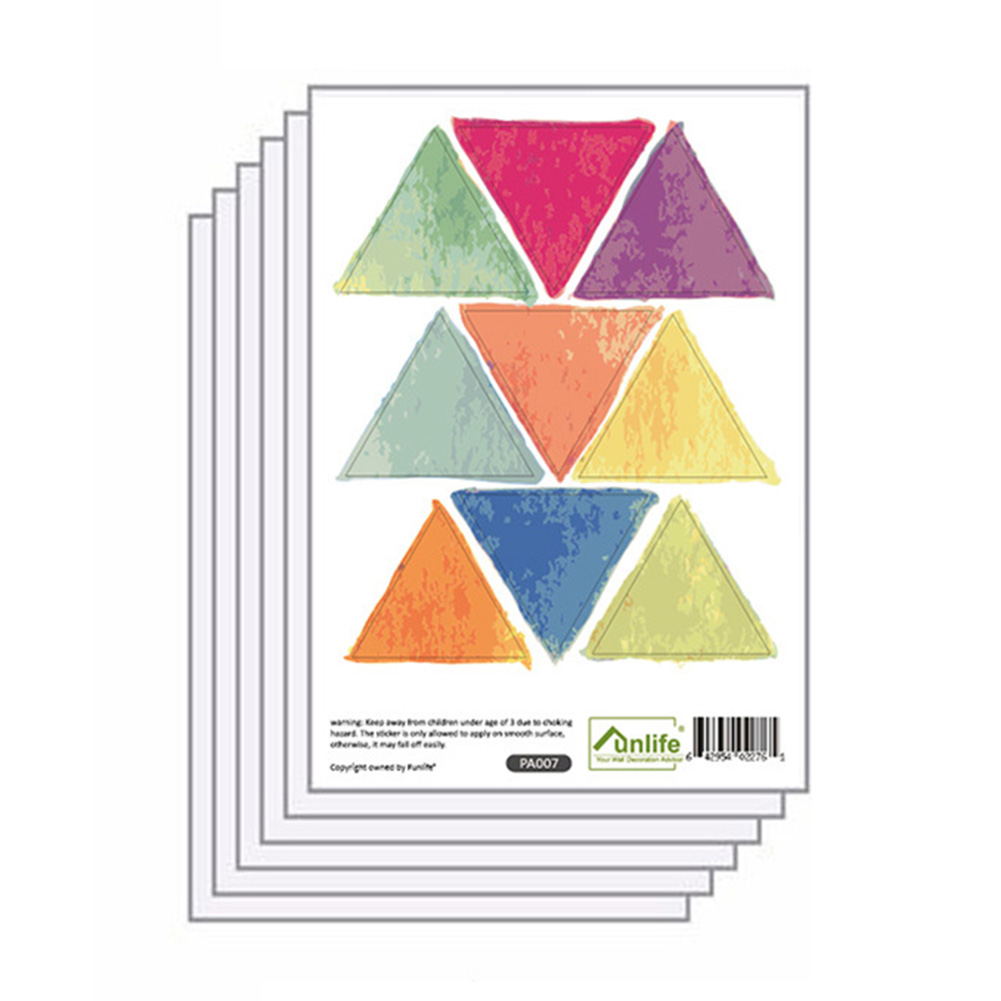 

6pcs/set Triangle TV Background Sticker Waterproof Room Decor Decal (PA007, 501 Original