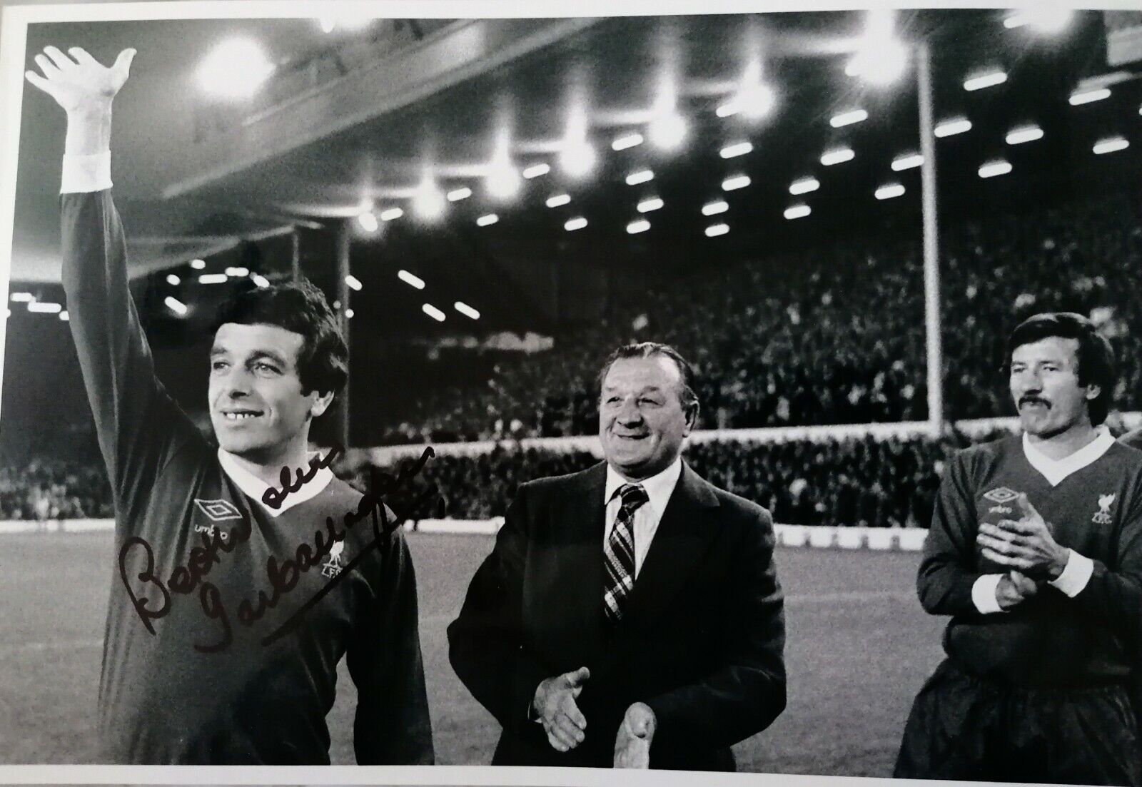 IAN CALLAGHAN signed B x W 10 x 8 Liverpool Autographed Photo Poster painting from 1970s