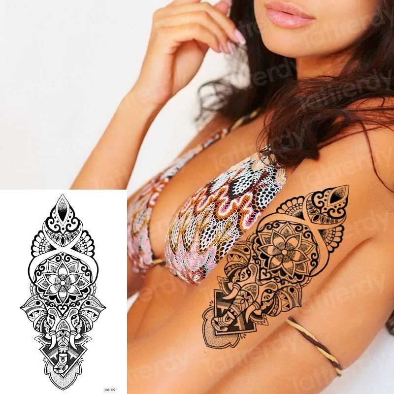 tattoo sticker rose flower temporary henna tattoos letter wolf sketches tattoo designs black sexy women tattoo waterdecals