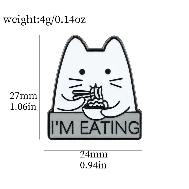 Cartoon Style Pin Cat Alloy Enamel Women’s Brooches