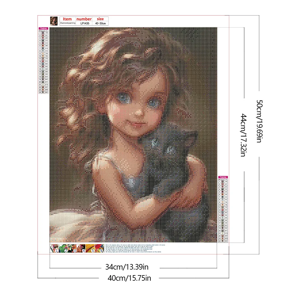 Full Round Diamond Painting 40*50cm - Sweet Cool Girl