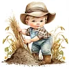 Farm Baby - 18CT Stamped Cross Stitch 25*25cm/9.84*9.84in