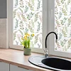 Refreshing Green Leaves Window Static Sticker Home Decor