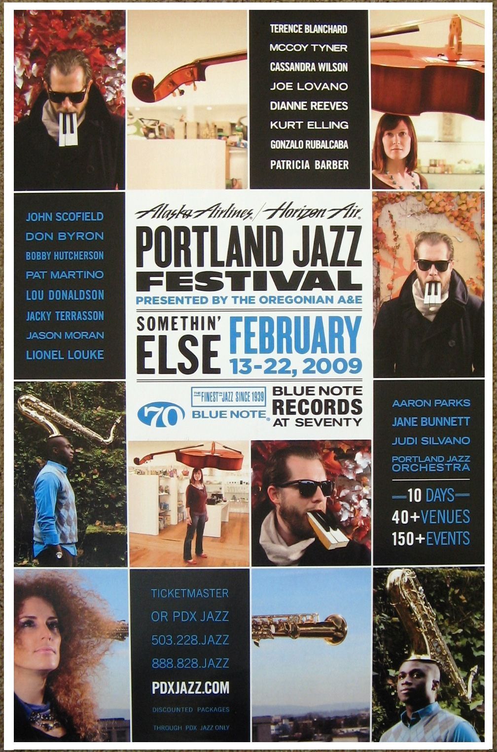 PORTLAND JAZZ FESTIVAL 2009 POSTER McCoy Tyner Portland Oregon Gig Concert