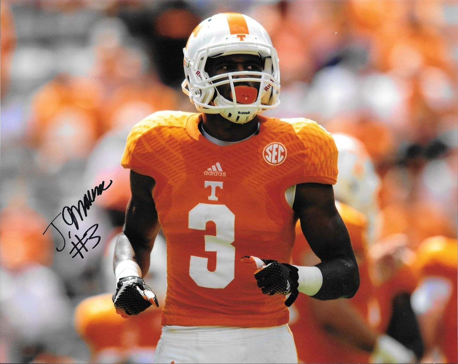 CINCINNATI BENGALS JOSH MALONE HAND SIGNED TENNESSEE VOLUNTEERS 8X10 Photo Poster painting W/COA