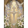 White Dove and Cross DIY Mosaic Pearl Painting Kit 30x40cm