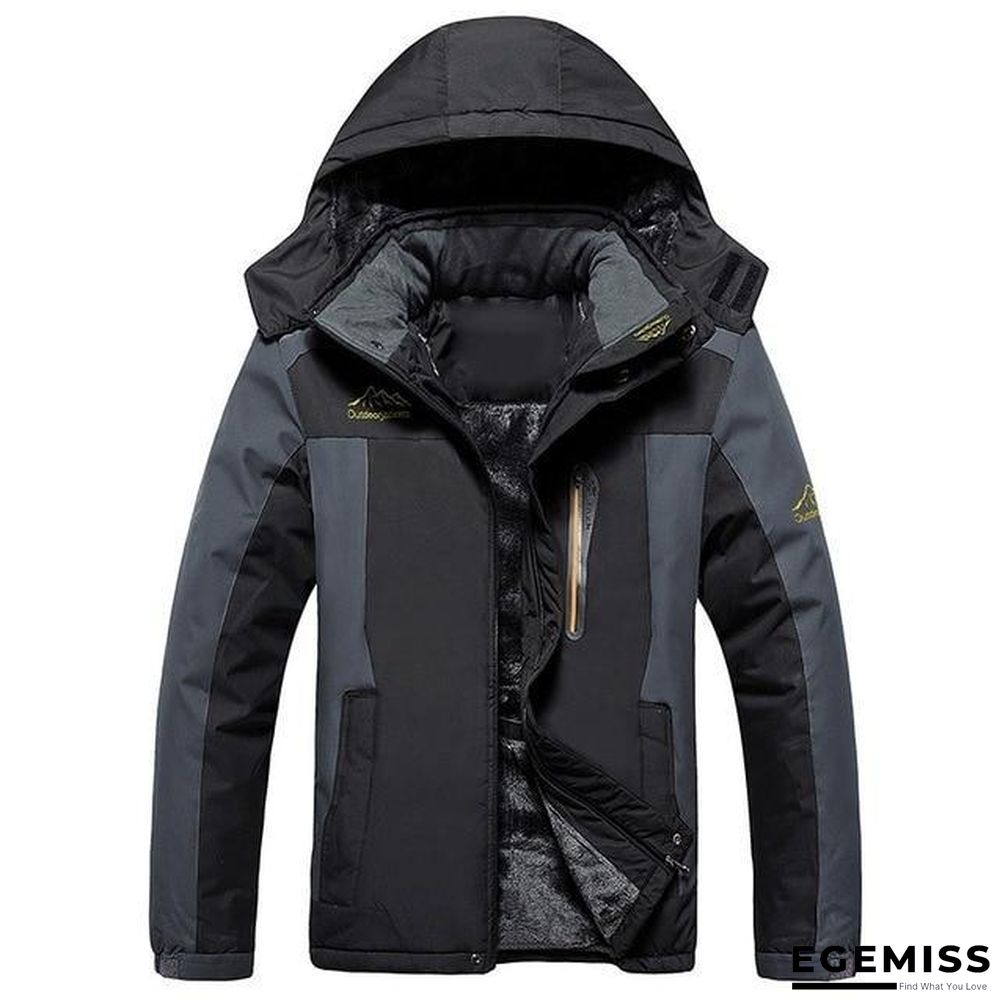 Men Hiking Casual Outwear Warm Hooded Coat Windproof Overcoat Jacket | EGEMISS