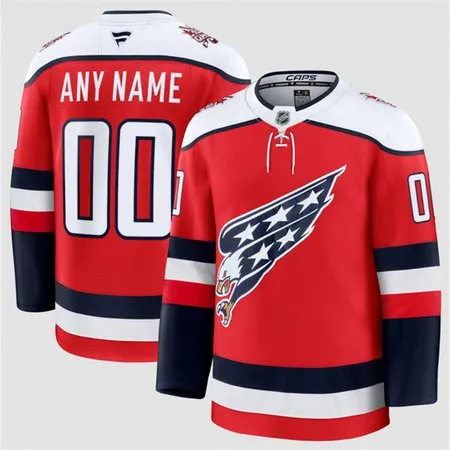 Youth Washington Capitals Custom Red 2025-26 Alternate Stitched Hockey Jersey