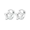 925 Sterling Silver Simple Star Ear Buckles 