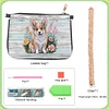 (US Local)Special Shape Flower Puppy 5D DIY Diamond Painting Clutch Bag for Women Girls