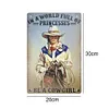 (Multi Style)Cowgirl - Panneaux en &eacute;tain m&eacute;tallique(20*30cm/30*40cm)