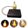 Flameless LED Tea Lights Candles with Battery Box Realistic Flame Effect LED Candles for Fireplace Mantel Dinner Wedding Party (2Pcs)