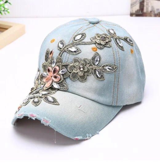 Diamonds Cowboy Hat Trend Baseball Caps Couple Hats Outdoor Sports Travel Snapback Peaked Cap Unisex