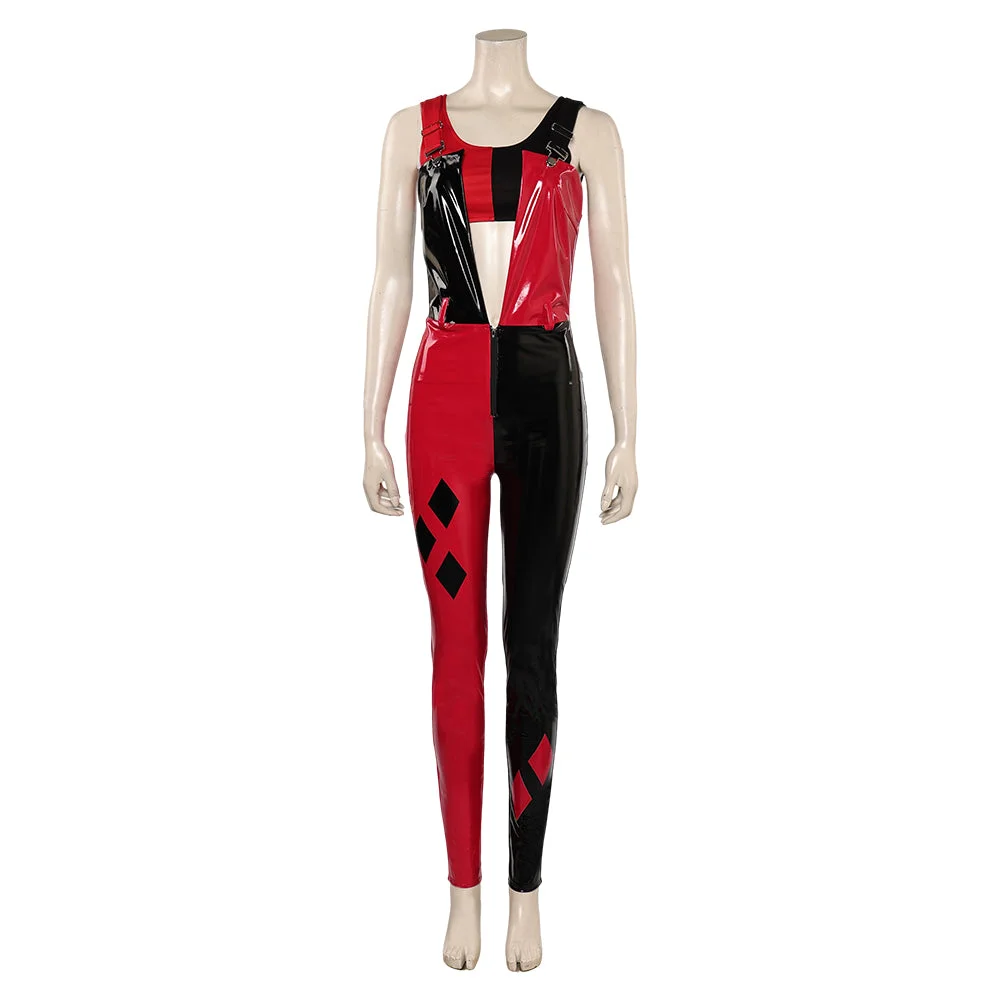Movie Birds Of Prey Harley Quinn Harleen Frances Quinzel Red Jumpsuit Outfits Cosplay Costume -Coshduk