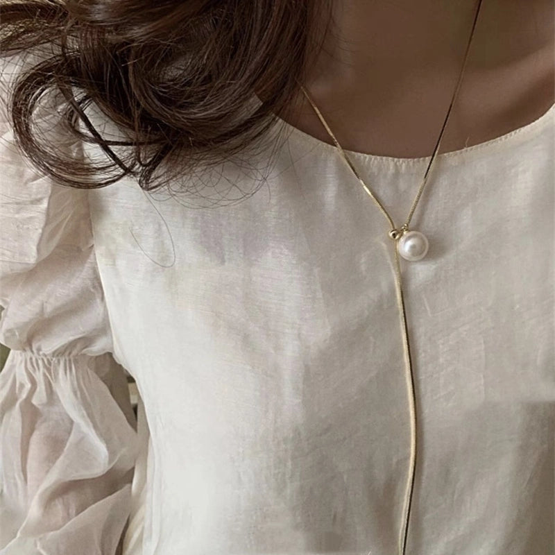 Minimalist Round Copper Plating Gold Plated Pendant Necklace