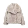 Women's Winter Elegant Fluffy Fur Warm Soft Down Coat Jacket