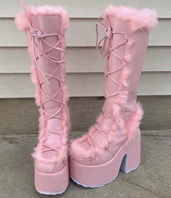 Camel Cloud Platform Furry Boots