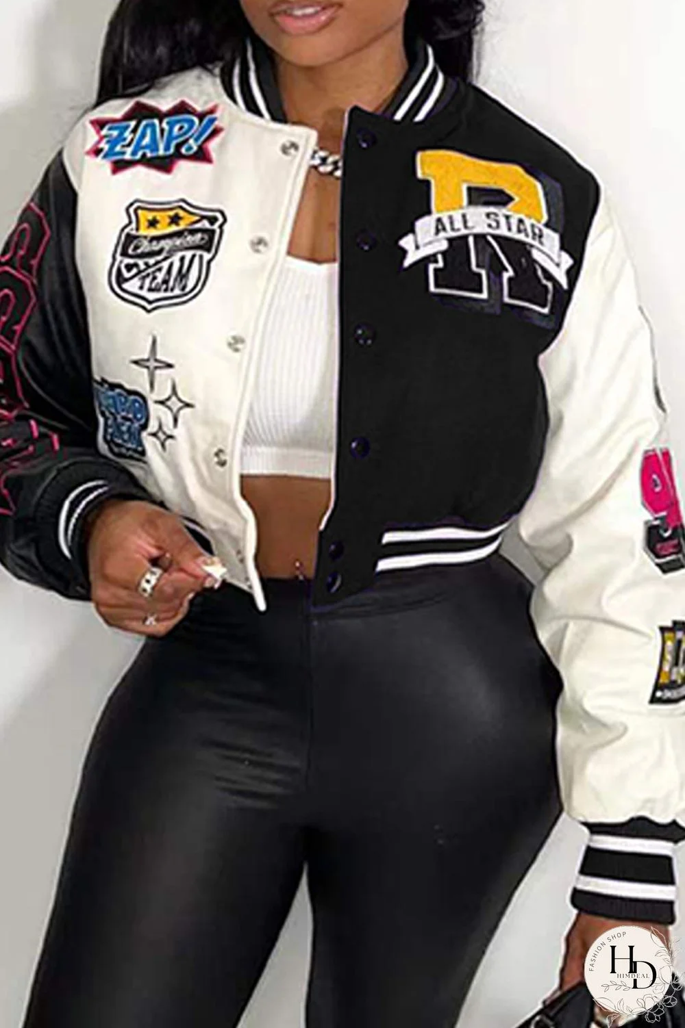 Red Casual Print Patchwork O Neck Outerwear