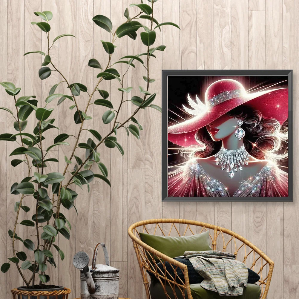 Diamond Painting - Full Round Drill - Lady(Canvas|40*40cm)