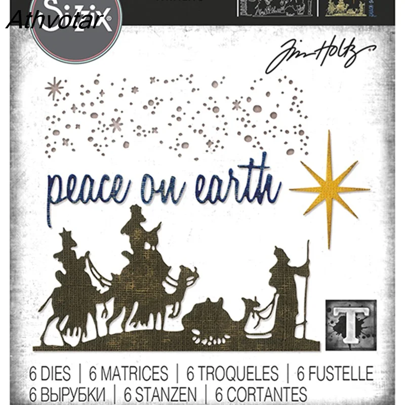 Athvotar New Arrival Skeleton Metal Cutting Dies For Halloween Decoration Diy Paper Card Scrapbook Photo Album Embossing Craft Dies