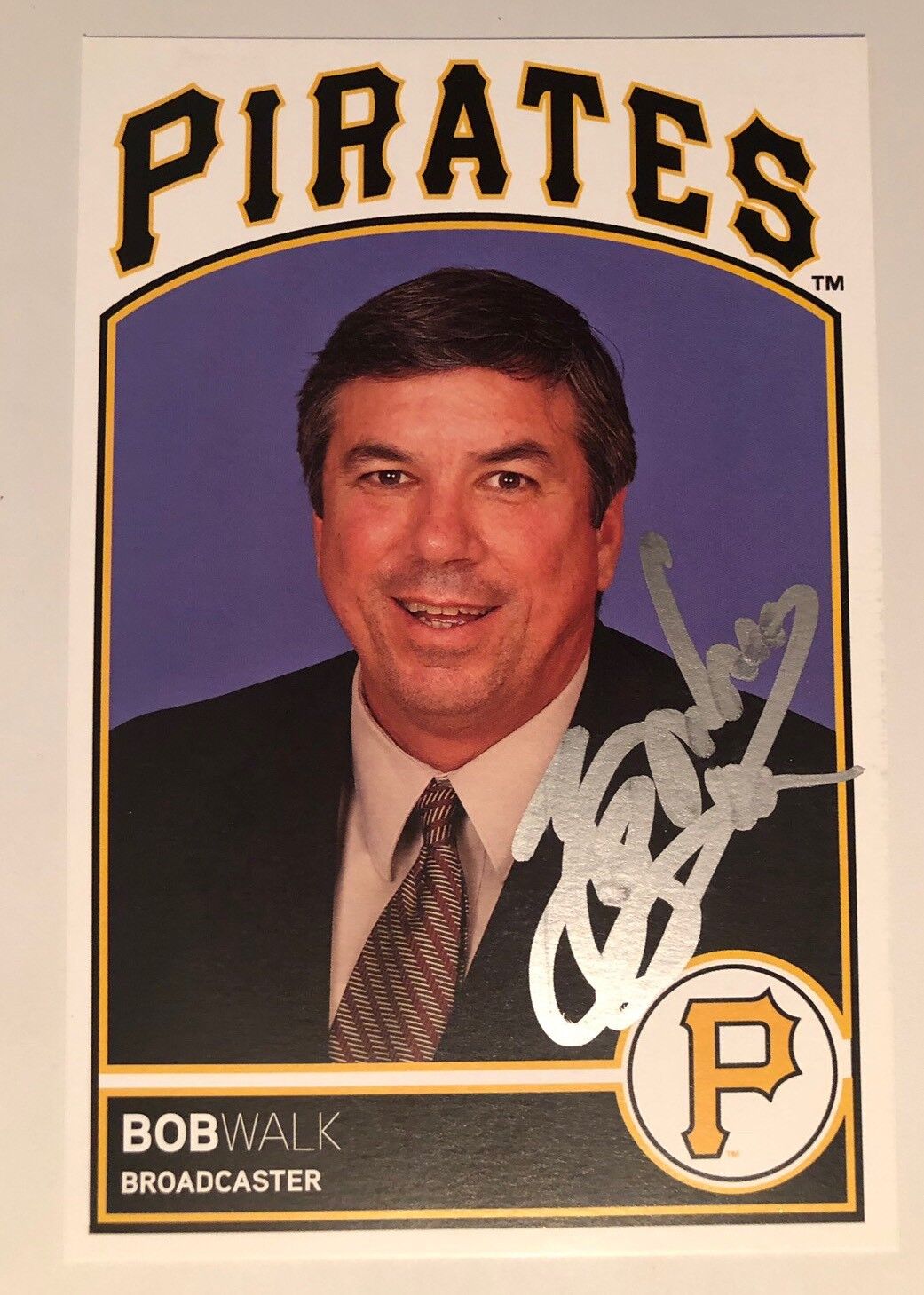 Bob Walk SIGNED AUTOGRAPHED POSTCARD SIZE Pittsburgh PIRATES Photo Poster painting 4X6