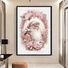(Stamped/Counted) Pink Santa - 14CT Cross Stitch 45*65cm/17.72*25.59in(Big Size)