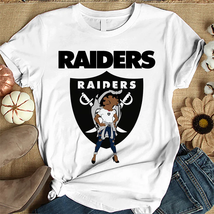 Las Vegas Raiders Women's White Relaxed T-Shirt