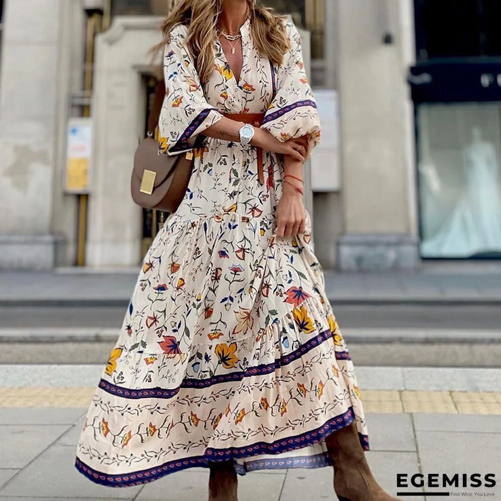 Fashion Printed Bohemian Long Dress | EGEMISS