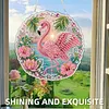 Diamond Painting Acrylic Double-Sided Pendant Kit Flamingo 9.84x9.84in
