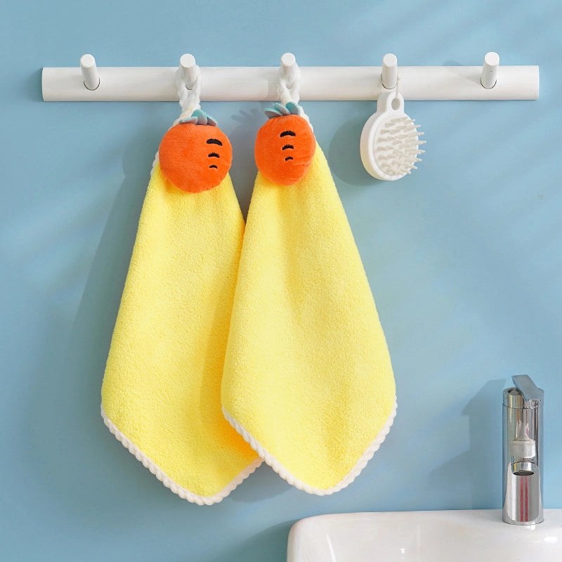 Kitchen Hand Towel Factory LOGO Hanging Hand Towel Coral Velvet Hand Towel Factory