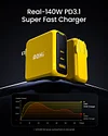AOHI MAGCUBE 140W GAN+ 3-PORT USB-C AND USB-A FAST CHARGER