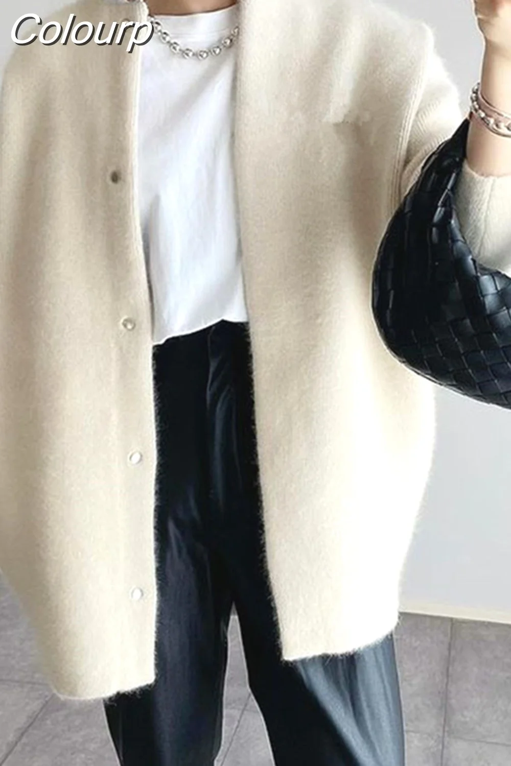 Colourp Style light green Sweaters Women's Clothing Fall Cardigans Outerwear Retro Knitted Tops Jacket fall 2023 women clothing