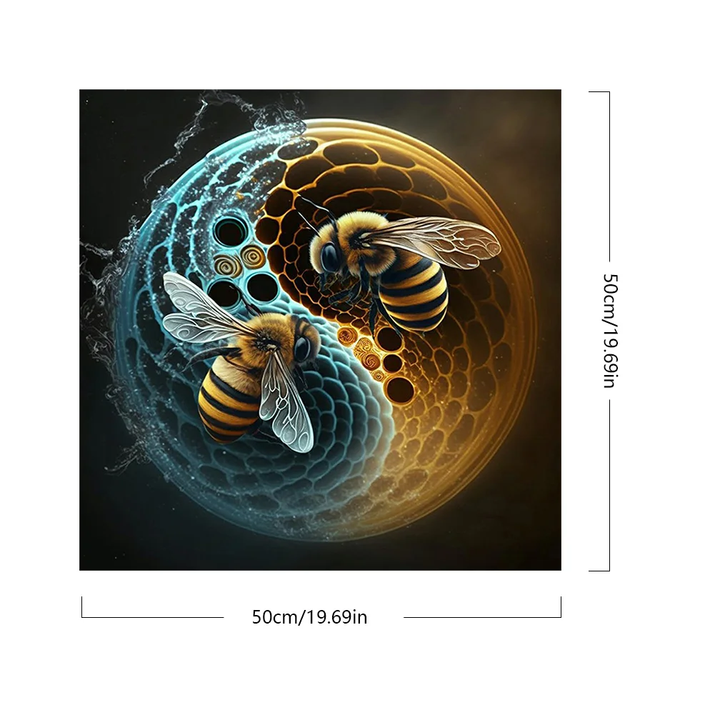 DIY Paint By Number 40*40cm - Yin And Yang Painting