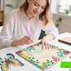 Kits d&rsquo;art color&eacute;s en diamant papillon avec cadre pour adultes, d&eacute;coration int&eacute;rieure 25 cm