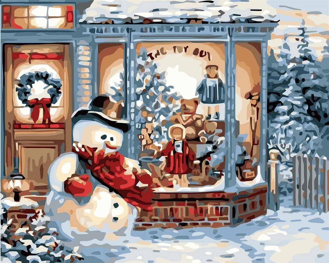 Christmas Paint By Numbers Kits UK WH-12032