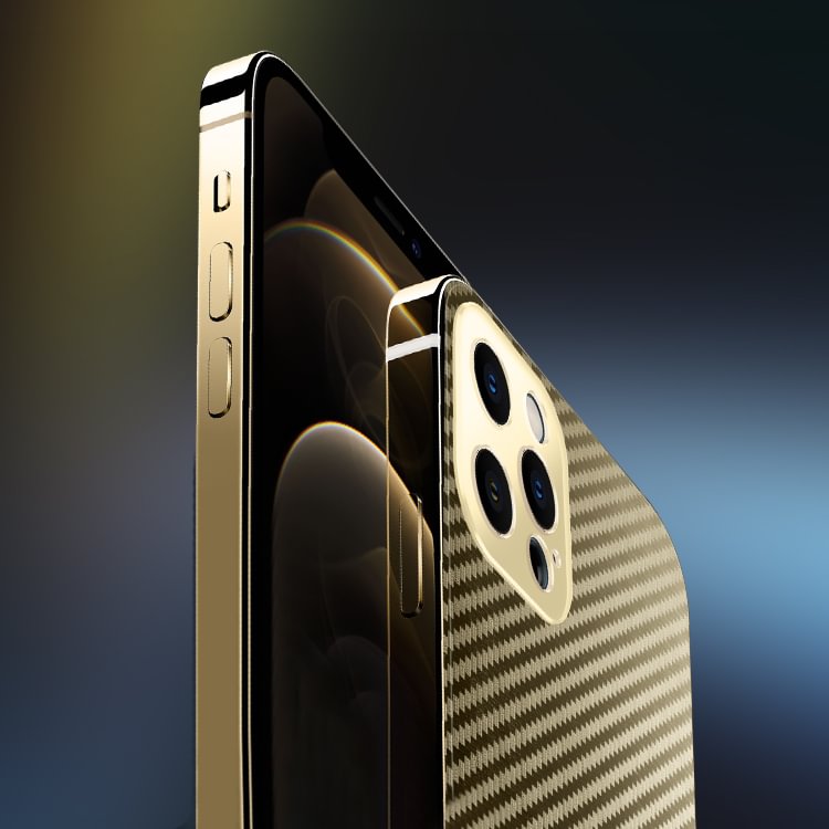 2021 New Luxury Stainless Steel Frame Carbon Fiber Anti-drop iPhone Case