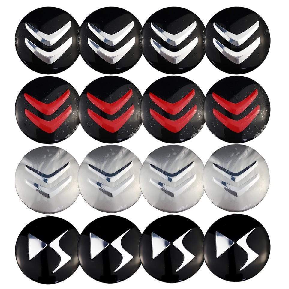 4PCS 56mm Citroen Logo Car Wheel Center Hub Cap Sticker Auto Tire Emblem Badge Decal Decoration voiturehub dxncar