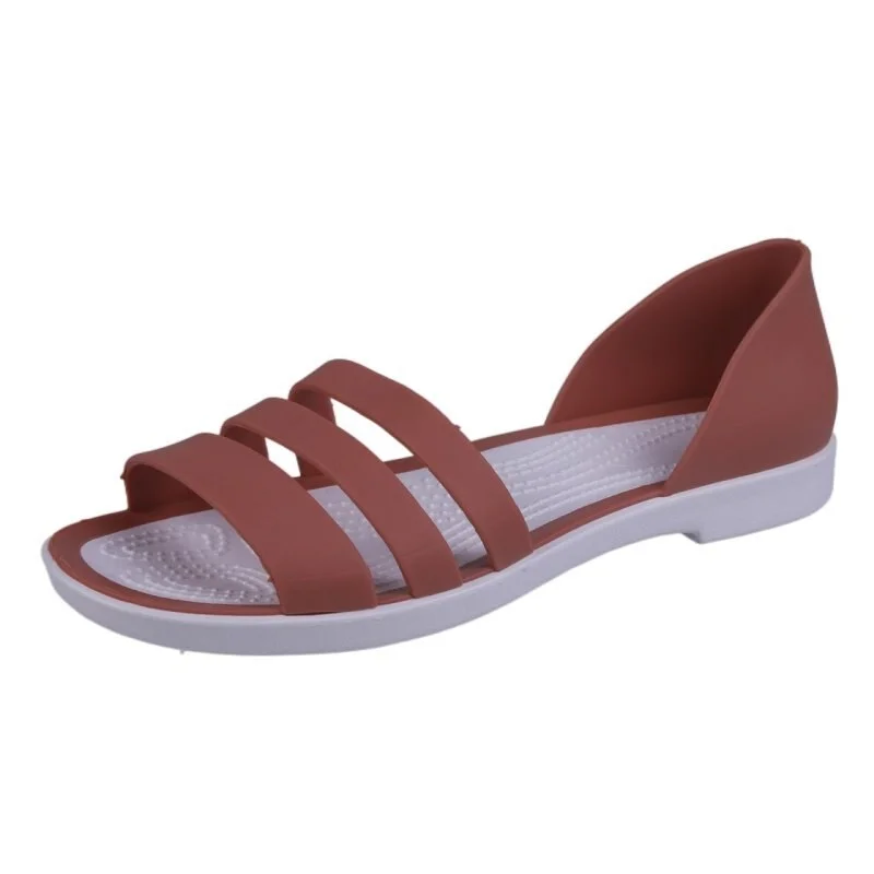 Women Summer Flat Sandals fashion Open-Toed Slides Slippers Candy Color Casual Beach Outdoot Female Ladies Jelly Shoes