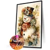 (40*60cm)Snowman - Round AB Drill Diamond Painting